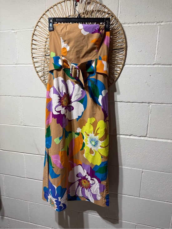 Anthropologie Dresses & Skirts - Anthropologie Camel Multi Floral Belted Midi Dress